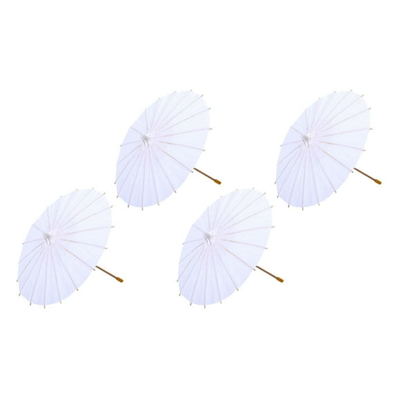 HEMOTON  4 Pcs Painting Oil Paper Umbrella Umbrellas for Kids White Rain Toys Primary School
