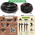 thumbnail image 2 of Drip Irrigation System Kit With Timer, 233 Ft Half-Inch And Quarter-Inch Tubing, Lock Fittings, 360 Degree Fan Sprayers, Automatic Garden Watering, 2 of 9