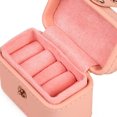 thumbnail image 4 of Multifunctional Earring Rings Box Storage Organizer Jewelry Case Portable Travel Jewelry Case Gifts Box (Pink), 4 of 7