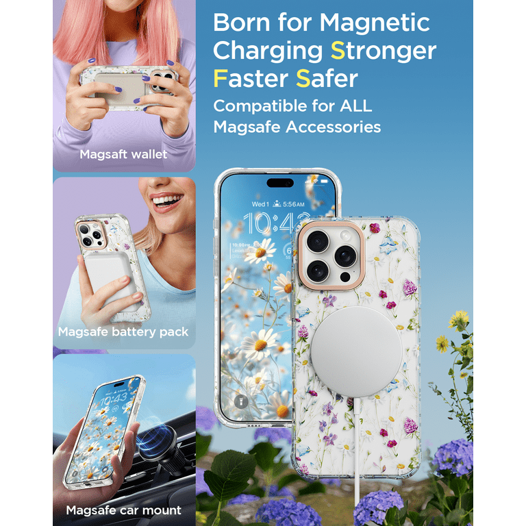 GALAPROX Flower Magnetic iPhone 16 Pro Max Case 6.9'' 2024