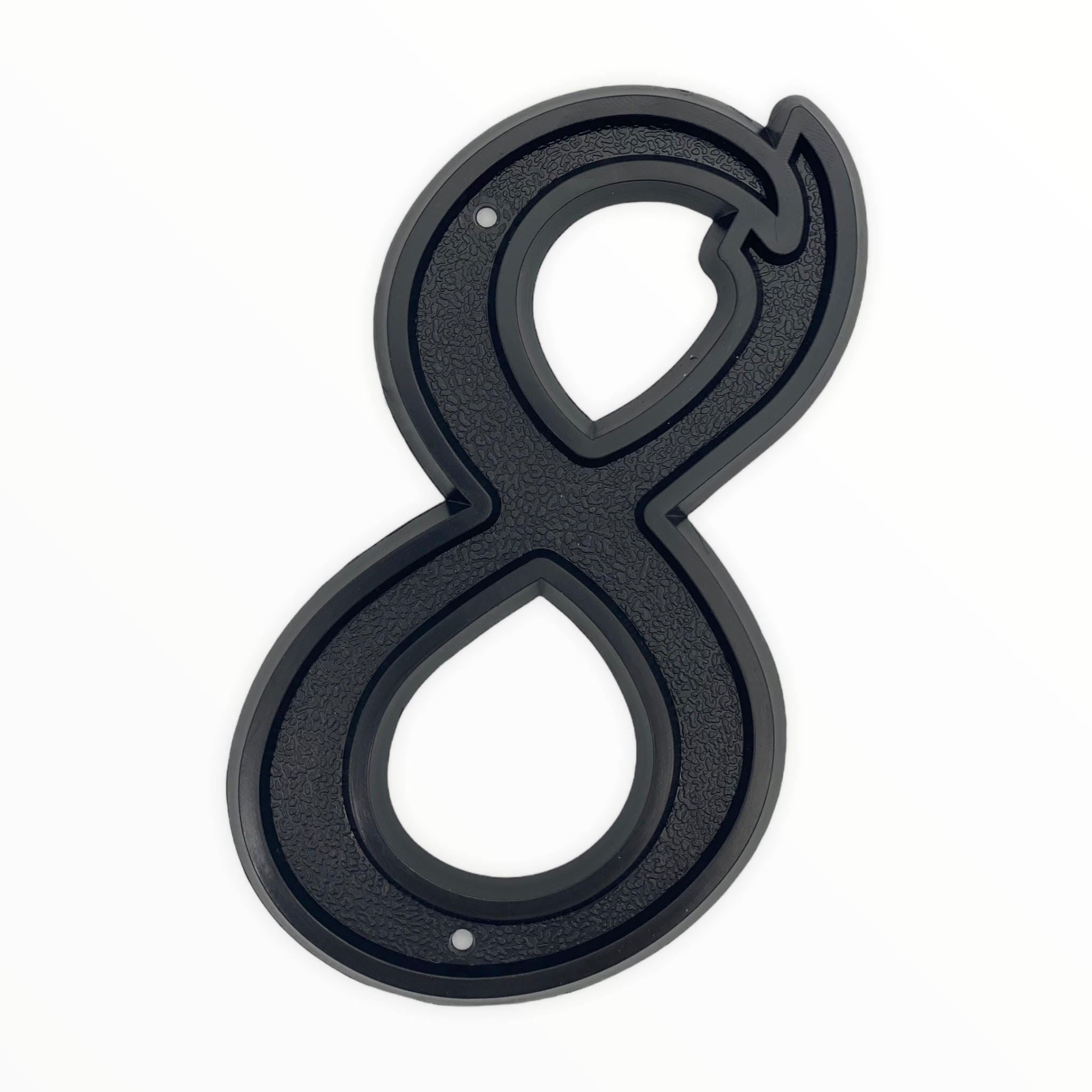 4 Rustic Dark Solid Bronze Metal House Numbers 4 INCH PICK YOUR NUMBER