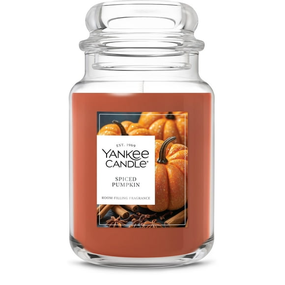 Candle Yankee Candle Spiced Pumpkin, 650 ml, con 150 h de tiempo de combustión