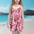 thumbnail image 1 of LOVZFMLL Jupe d'Été Imprimée à Manches Volantes pour Enfants Robe de Plage Vacances, 1 of 2