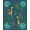 Blue Multi, Pattern 3, variant on ODIKA Wildlife Border Dinosaur Moth Tiger Rig Whimsical Print Jungle Playful for Small Living Room, Playroom, Bedroom, Easy Care Kids Safe