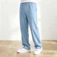 thumbnail image 5 of SJLDQY Boys' Baggy Sweatpants Elastic Waist Casual Trousers Solid Color Loose Fit Joggers with Pockets, 5 of 8