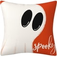 thumbnail image 2 of Halloween Boo Pillow Cover Farmhouse Decorative Throw Pillow Case Indoor Outdoor Cushion Cover Boo Halloween Ghost Linen Pillowcase for Couch Living Room 18 x 18 Inch Set of 4, 2 of 6