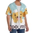 thumbnail image 2 of Goofa Cute Dog In Bathtub1 Printed Men's Casual Short-sleeved Shirt,Lightweight Breathable Button-down,Summer Casual men's top,Versatile Fashion shirt-Medium, 2 of 7