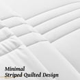 thumbnail image 4 of Dhole 7-Piece Bed in Bag - King Size Striped Comforter Sets, Pillowcases & Sheet Collection for Cozy Bedding Sets - White, 4 of 11