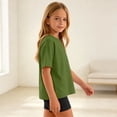thumbnail image 6 of Lumosvexa Kids Girls Outfits Sets, Short Sleeve T-Shirt and Leggings Summer Sports Comfort Clothes 2 Piece Green 14-16, 6 of 9