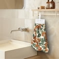thumbnail image 3 of SEANATIVE Butterfly Hand Towels with Handing Loops Green Leaves Hanging Hand Towels for Bathroom Absorbent Kitchen Tie Towels Set of 2 Hanging Dish Towel Home Decor Accessories, 3 of 7