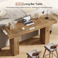 thumbnail image 6 of Tribesigns 70.9" Extra Long Bar Table, Counter Height Pub Table, Kitchen Island, Bistro, Light Brown, 6 of 9