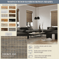 thumbnail image 5 of Natural Woven Light Filtering Cordless Bamboo Roman Shades for Windows, 70.5 in. W x 60 in. L, Smokey Ash, 5 of 5