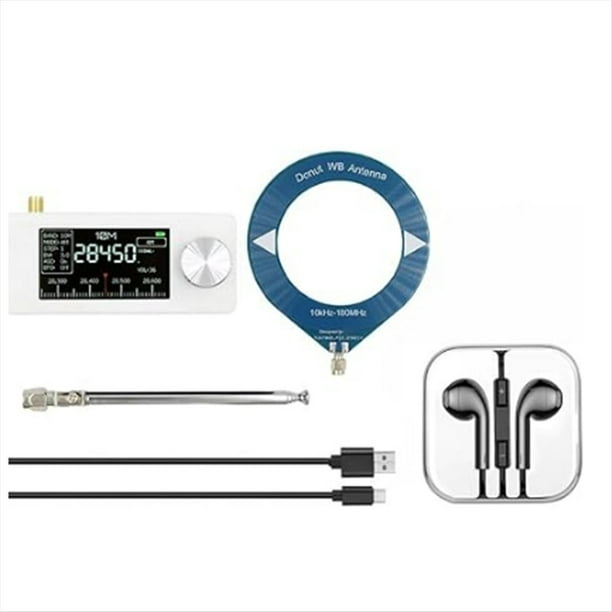 Radio Portátil SI4732 de Corta, LSB, USB, AM, FM, Pantalla IPS de Alta Definición de 1,9 Pulgadas, Funciona con Batería B