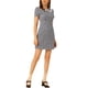 thumbnail image 4 of Vestido Casual Elástico de Manga Corta con Cuello Contrastante para Mujeres CHIC XL Púrpura, 4 of 6