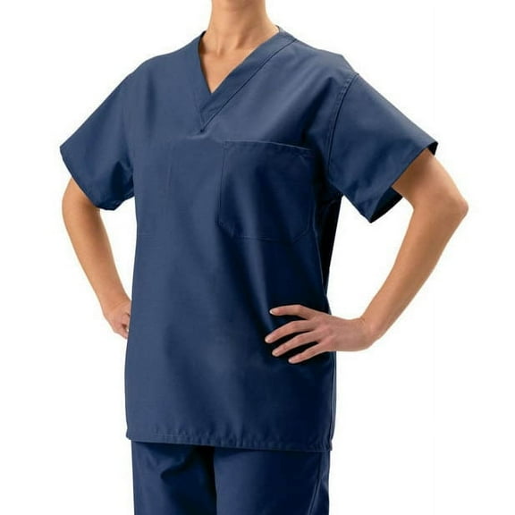 Medline  Unisex Reversible Navy Scrub Top