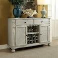thumbnail image 2 of Bowery Hill Transitional Wood Wine Rack Buffet in Antique White, 2 of 6