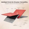 thumbnail image 4 of 15.6" FHD Business-Gaming-Laptop 6-Cores AMD Ryzen 5 6600H(Up to 4.5 GHz) 660M GPU 32GB DDR5 2TB SSD Laptop-Computer with 100W Type-C Backlit Keyboard Fingerprint-Red, 4 of 6