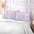 thumbnail image 5 of Plush Pillow Cases Standard Size Ultra Soft Warm Pillowcases with Zipper Blue Pink Shells 20"x26", 5 of 9