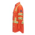 thumbnail image 2 of BOCOMAL FR Camisas Camisa de alta visibilidad/alta visibilidad resistente al fuego/retardante de fuego Camisas FR naranja de 7.5 oz para hombres, 2 of 5