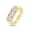Yellow Gold, variant on AFFY 3 Stone Men's Ring Lab Created Moissanite Wedding Band Ring In 14K Solid White Gold Jewelry Gift For Him Her (1.00 Cttw) Ring Size -11.5