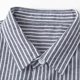 thumbnail image 5 of Blusa y camisa de manga larga con cuello vuelto para hombre, camisa informal de rayas con bolsillos de solapa y botones, blusa de poliéster de manga larga para hombre, 5 of 7