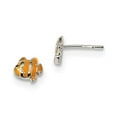 thumbnail image 2 of 925 Sterling Silver Polished Enameled Clown Fish Post Earrings, 2 of 3