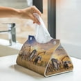 thumbnail image 6 of Sikiie Vintage Wildlife Protection Leather Tissue Box Cover Rectangle, Long Tissue Box Cover, Tissue Box Holder, Tissue Holder for Bathroom, 6 of 7
