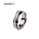 thumbnail image 2 of Sonducket Anillo Titanio Aceros Números romanos Joyería Moda Carburo Carbono Encanto Pareja Fibra Pulido Personalidad Encantador Dorado Ropa, zapatos y accesorios Miscelánea Color Acero 7 #, 2 of 6