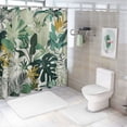 thumbnail image 7 of Orinice Tropical Plants Shower Curtain Green Botanical Palms Monstera Leaf Banana Leaves Spring Rustic Farmhouse Bathroom Accessories Decor Set with Hooks  60x72, 7 of 7