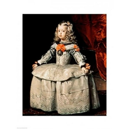 Portrait of The Infanta Margarita Poster Print by Diego Velazquez - 24 x 36 in. -