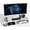 White-3.0 HUB-Adapter, variant on Adjustable Monitor Riser with Drawer & Phone Holder, Foldable Desk Stand