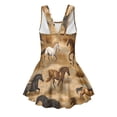thumbnail image 5 of Uourmeti Girls' Sleeveless Skirted One Piece Swimsuit - Wild Horse Print Quick Dry Swim Dress for Beach Pool & Summer Vacation, 5 of 8