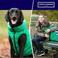 thumbnail image 4 of Hugo & Hudson Reversible Dog Puffer Jacket Coat - Dark Green & Grey - M45, 4 of 7