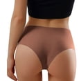 thumbnail image 6 of Qingpeng Women Mid High Waist Seamless Briefs Plus Size Breathable Ice Silk Underwear Panties Size S-XL, 6 of 8
