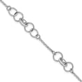 thumbnail image 2 of Auriga 925 Sterling Silver Rhodium Plated Fancy Circles Bracelet 7inch for Women, 2 of 6