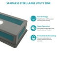 thumbnail image 4 of Undermount Kitchen Sink, Undermount Kitchen Sink - 32"x18"x9" Stainless Steel 16 Gauge Deep Single Bowl Sinks, Brushed Nickel Stainless Steel Kitchen Sink,Stainless Steel Farmhouse Kitchen Sink, 4 of 7