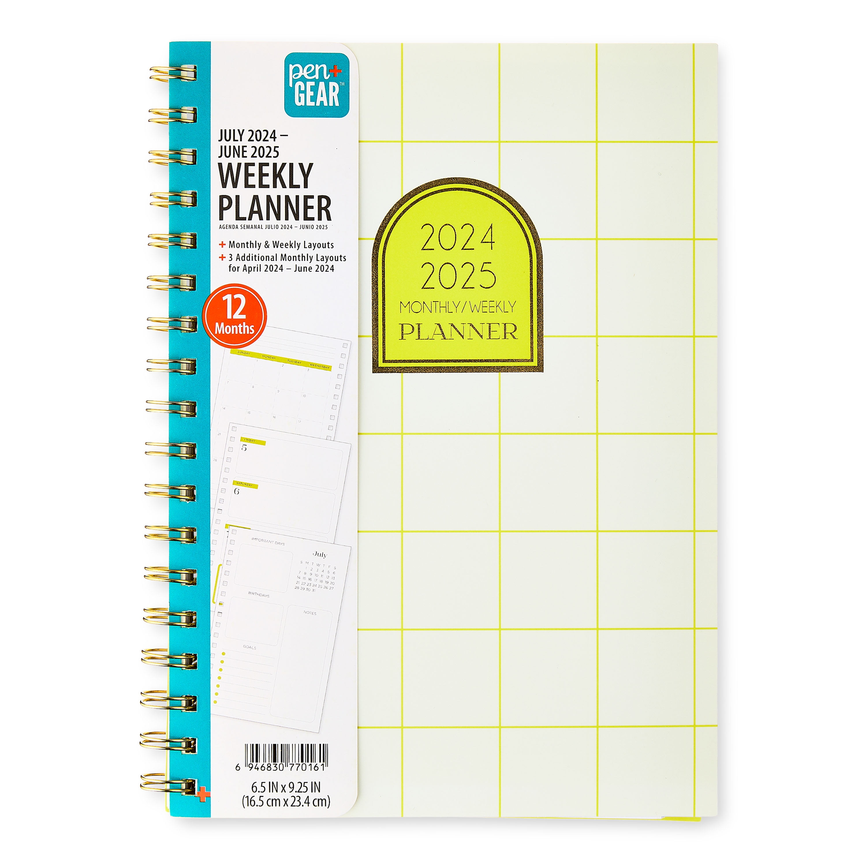 Votum 18-Month Planner (July 2024-Dec 2025) - Daily, Weekly, Monthly Organizer With Stickers - View #4