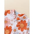 thumbnail image 4 of Bagilaanoe Toddler Baby Girl One-Piece Swimsuit Flower Print Long Sleeve Zipper Rashguard Swimwear 6M 12M 18M 24M 3T 4T 5T Kids Ruffle Bathing Suit, 4 of 9