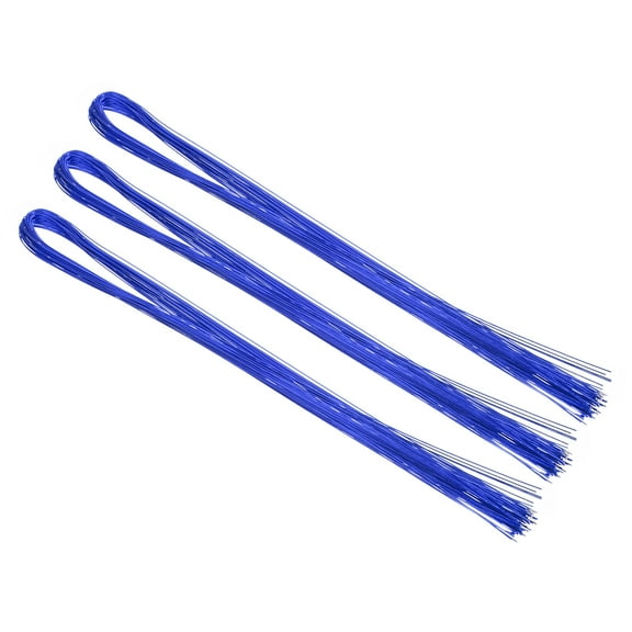 Uxcell 32 Inch 22 Gauge Paper Wrapped Floral Stem Wire Bouquet Stem Blue 3 Pack/120 Pieces