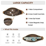 Kattee Leather Crossbody Bags for Women Trendy, Small Shoulder Purses and Handbags, Clutch Wristlet Wallet with 2 Straps