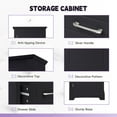 thumbnail image 4 of S-HOME Freestanding Black Bathroom Storage Cabinet Featuring Adjustable Shelves, Two Doors and Modern Handle Design for Easy Use, 4 of 18