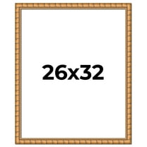 26x32 Frame Gold Real Wood Picture Frame Width 1.5 inches | Interior Frame Depth 0.5 inches |