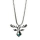 thumbnail image 1 of 1 collar elegante con cabeza de ciervo y delicado colgante., 1 of 5