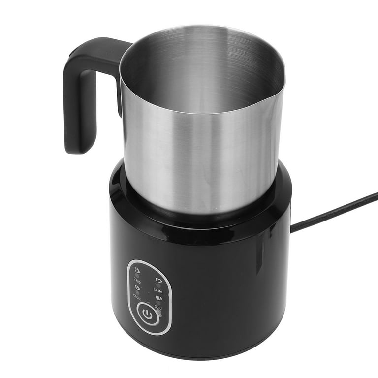Maestri House Milk Frother, Electric 8.12oz/240ml Milk Frother Automatic Stainless Steel Milk Steamer, Hot and Cold Foam Maker and Milk Warmer (Black)