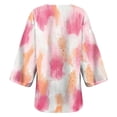 thumbnail image 3 of Tarmeek Plus Size Floral Print Puff Sleeve Kimono Cardigan Loose Chiffon Cover Up Casual Blouse Tops Summer Cardigan for Women, 3 of 4