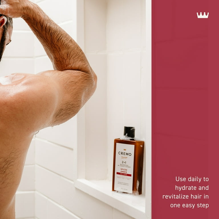 CREMO Spiced Amber 2-In-1 Shampoo Conditioner 16 oz with Brazilian