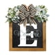 thumbnail image 1 of Corona personalizada con apellido | Letrero colgante para la puerta principal | Decoración de madera con monograma para la entrada de la casa durante todo el año, 1 of 1