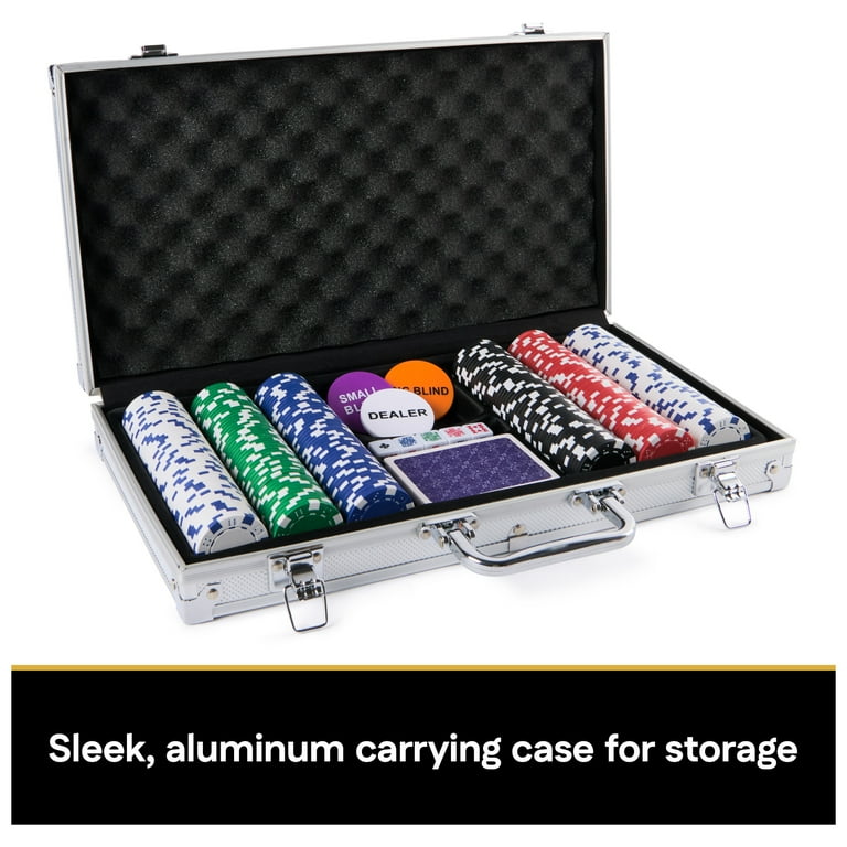 Cardinal Poker Set with 300 Chips Aluminum Case Includes Cards