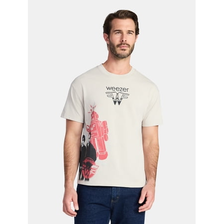 Weezer Men's and Big Men's Boxy Fit Graphic Tee, Sizes XS-3XL
