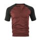 thumbnail image 3 of pstuiky camisetas camisas para hombre, Camisa informal de moda para hombre, con botones, color a juego, bolsillo en el pecho, manga corta y solapa camisas casuales para hombre xxxl, 3 of 7